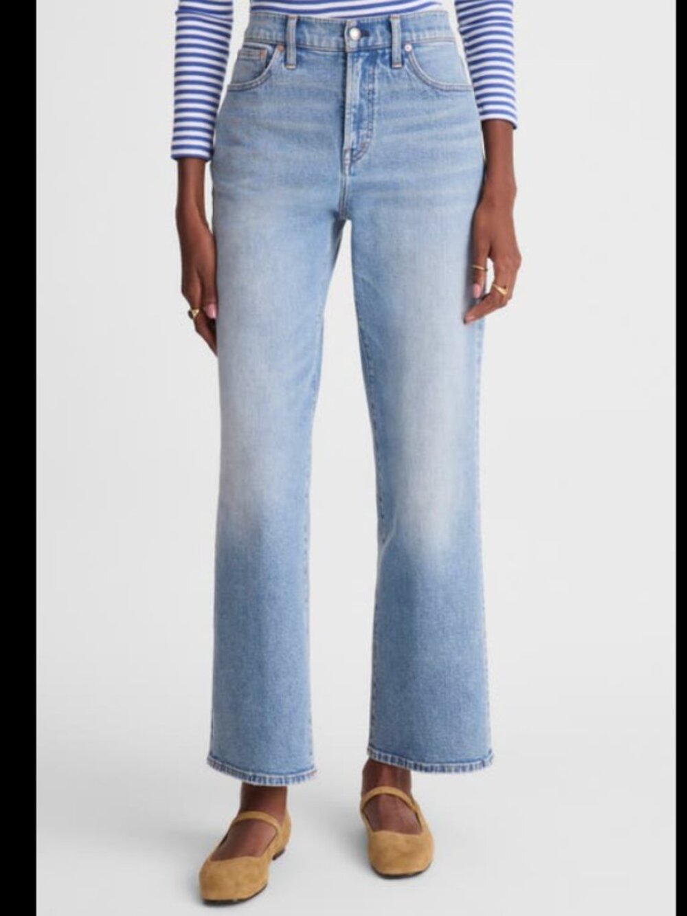 Madewell The Perfect Vintage Wide-Leg Crop Jean — Size 29 — Blue